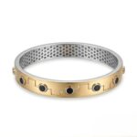 Black Stone Dual Tone Ladies Kada
