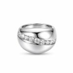 Elegant Curved Diamond Style Ring