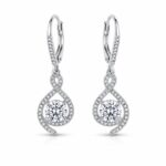 Elegant Twisted Halo Drop Earrings