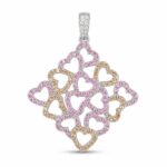 Heart Design Multicolor Ladies Pandal Pendant