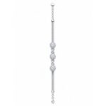 Royal Crystal Link Silver Bracelet