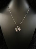925 Silver Couple Pendant with Chain 4/450 Gram - Image 2