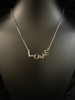 925 Silver Love Pendant with Chain 4/410 Gram - Image 2