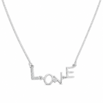925 Silver Love Pendant with Chain 4/410 Gram