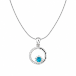 925 pendant with chain, sterling silver pendant, blue stone pendant, 925 silver jewelry, silver pendant for women, silver chain necklace, ladies pendant, CZ stone pendant, sterling silver necklace, RajanJewels jewelry, silver gift for women, blue crystal pendant, silver jewelry online, elegant pendant design, 925 sterling silver chain