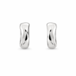 Silver Huggie Hoop Earrings