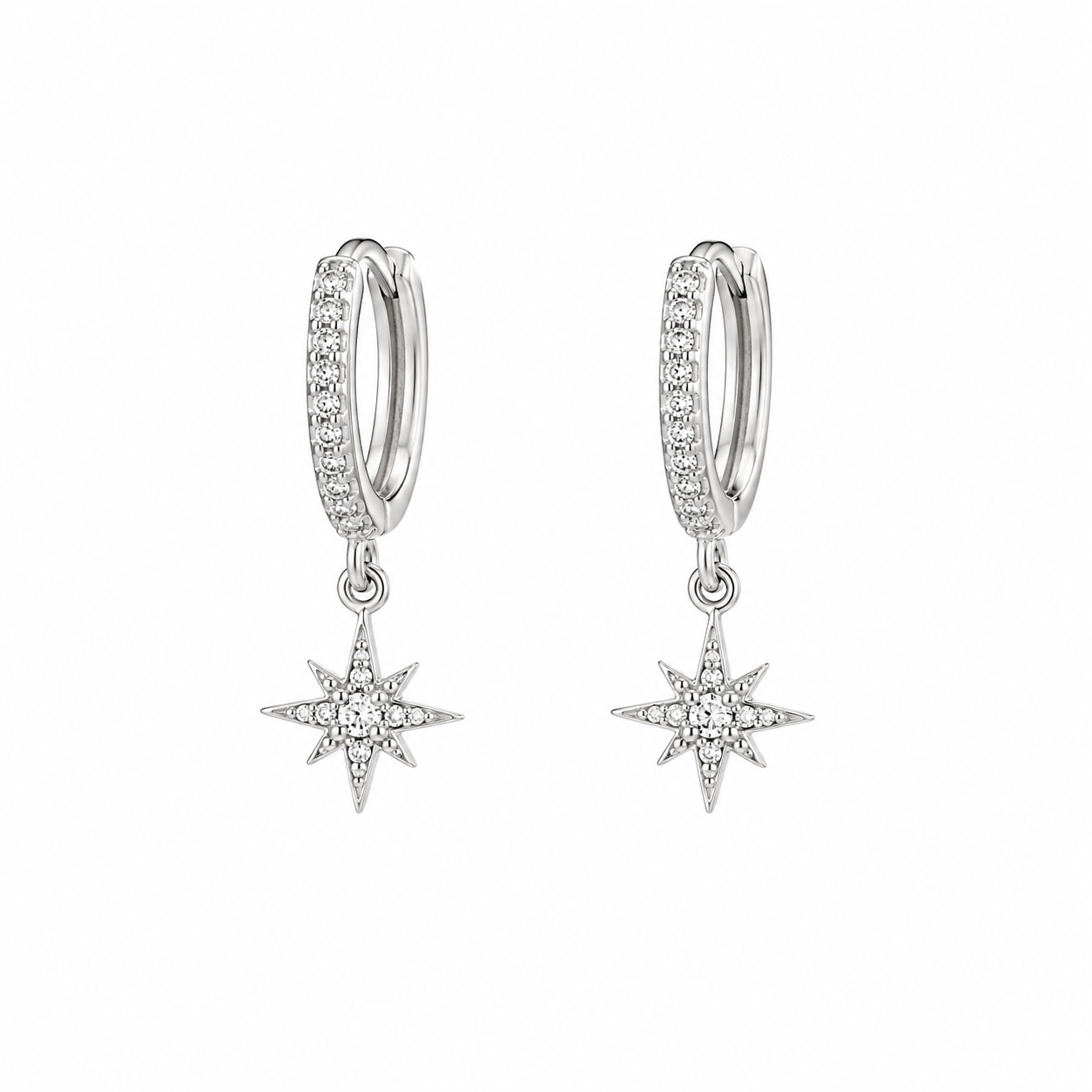 Silver Elegant Stud Earrings (2) Silver Elegant Stud Earrings