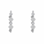 Silver Floral Drop Earrings