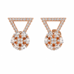 Silver Triangle Stud Earrings