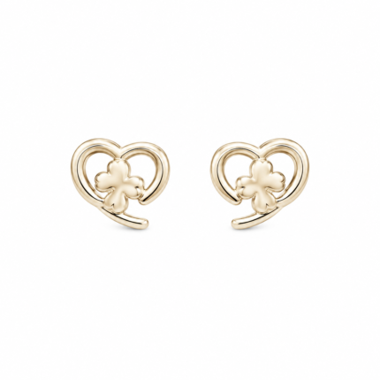Silver Clover Stud Earrings