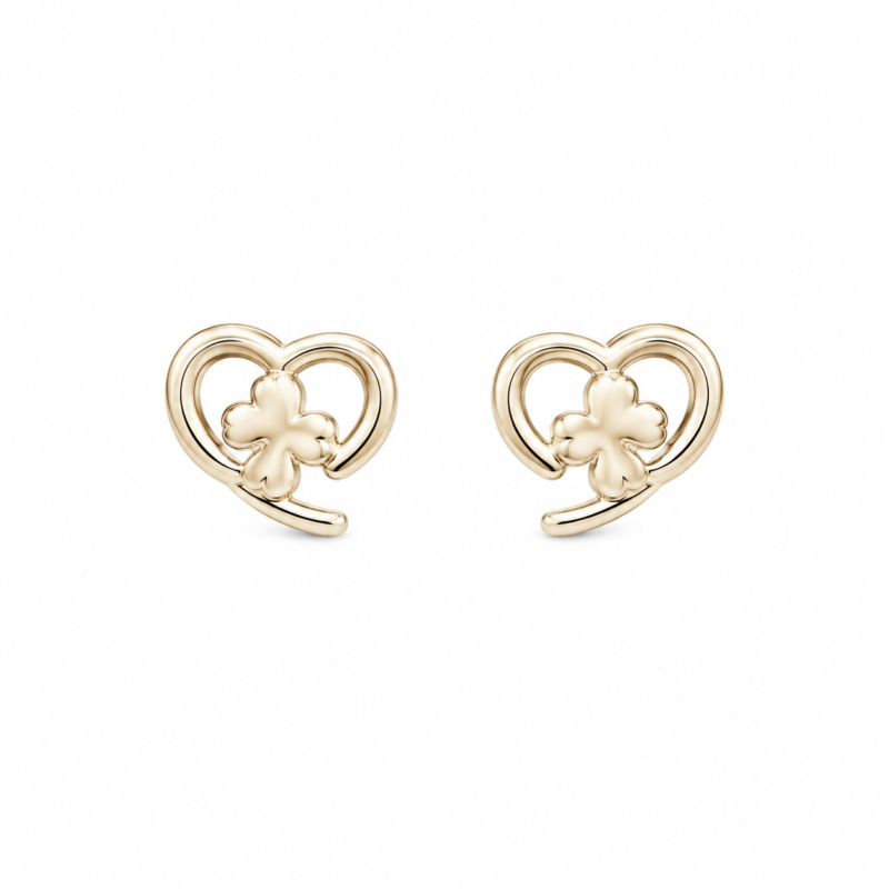 Silver Clover Stud Earrings