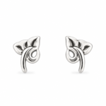 Silver Leaf Stud Earrings
