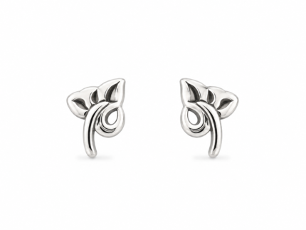 Silver Leaf Stud Earrings