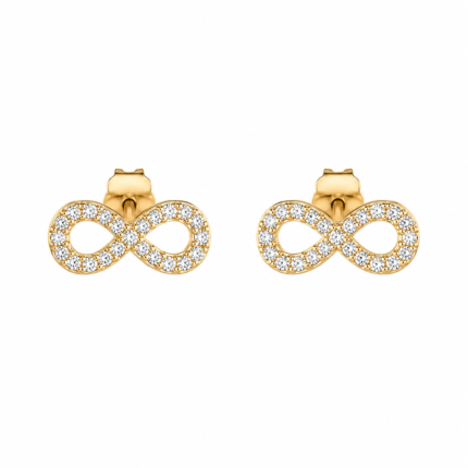 Silver Round Stud Earrings