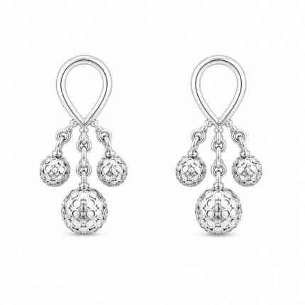 Silver Ball Drop Earrings
